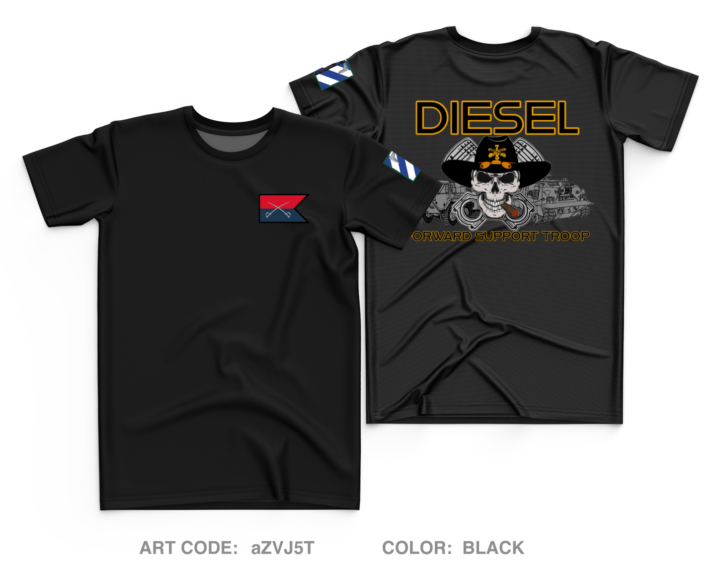 Diesel Troop, 5|7 CAV, 1 ABCT, 3 ID Core Men's SS Performance Tee - aZVJ5T