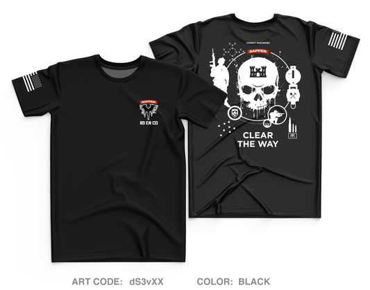119 Engineer Company (SAPPER) Fundraising Collection Core Men's SS Performance Tee - dS3vXX
