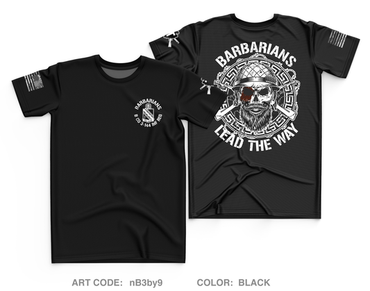 Barbarians / B Co 3-144 INF REG Core Men's SS Performance Tee - nB3by9