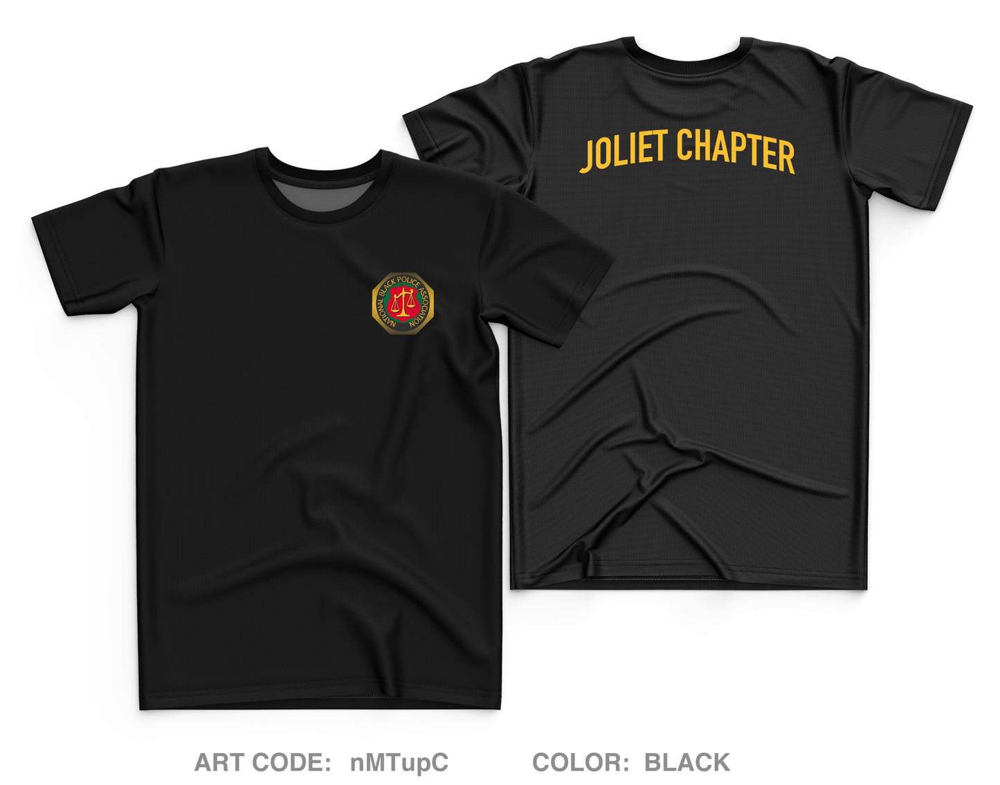 Joliet Black Police Officers Association Core Men's SS Performance Tee - nMTupC
