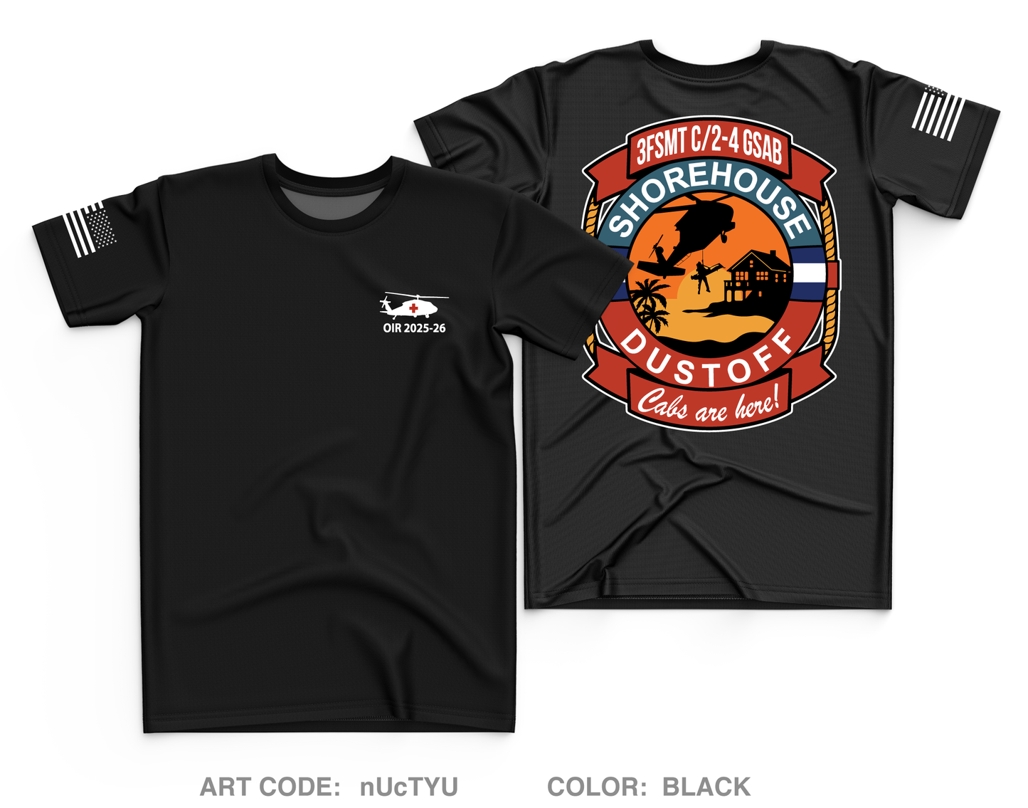 3FSMT “Shorehouse Dustoff”, C/2-4 GSAB Core Men's SS Performance Tee - nUcTYU
