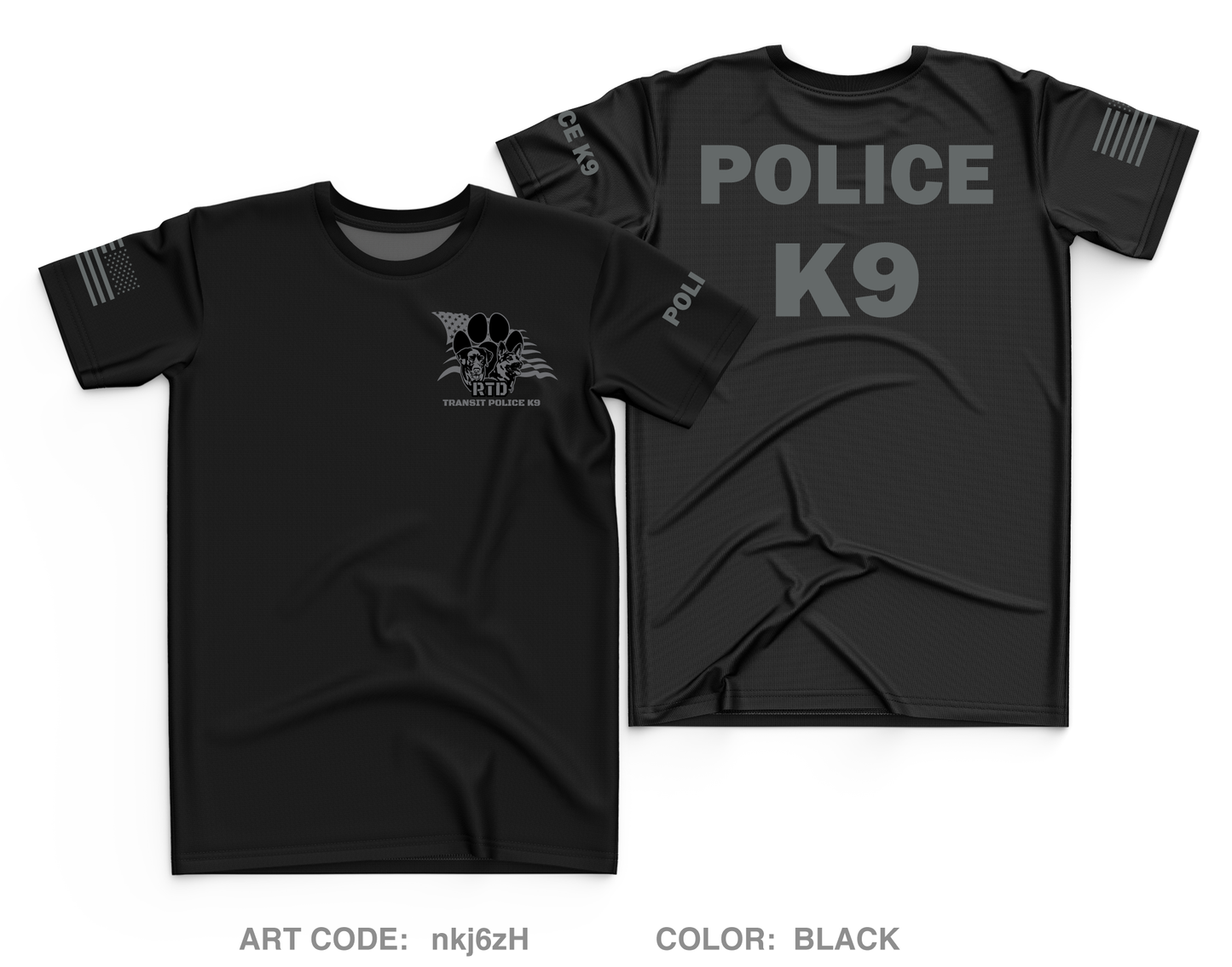 RTD Transit Police K9 Core Men's SS Performance Tee - nkj6zH