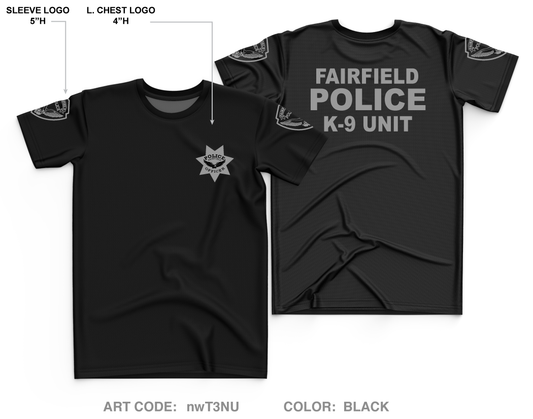 Fairfield Police K9 Unit Core Men's SS Performance Tee - nwT3NU