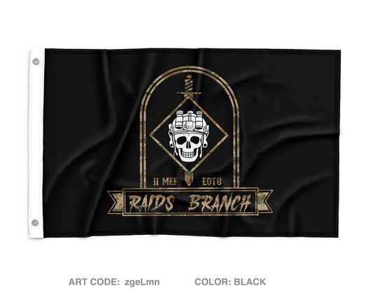 II MEF EOTG, Amphibious Raids Branch Wall Flag - zgeLmn