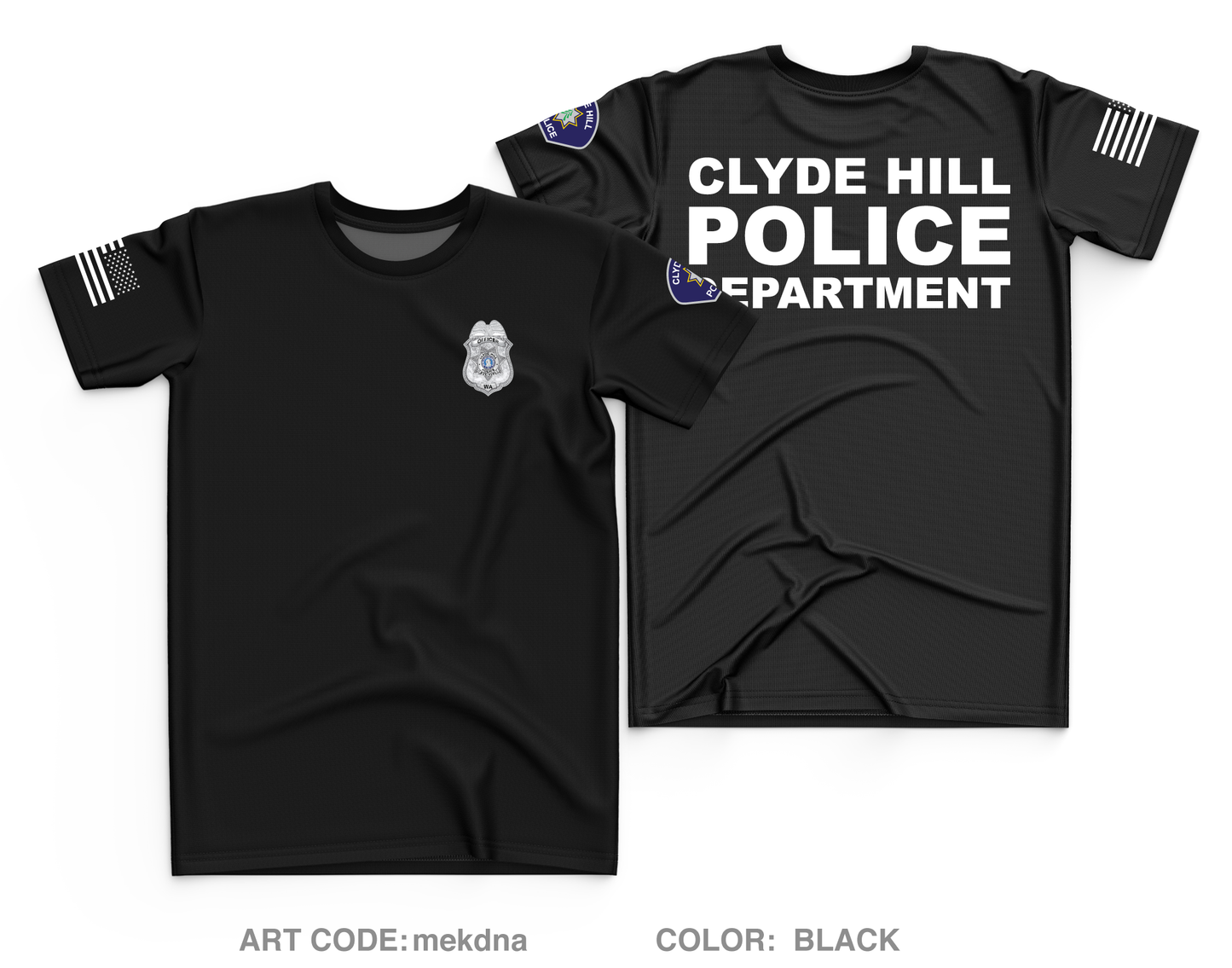 Clyde Hill Police Department Store 1 Core Men's SS Performance Tee - mekdna