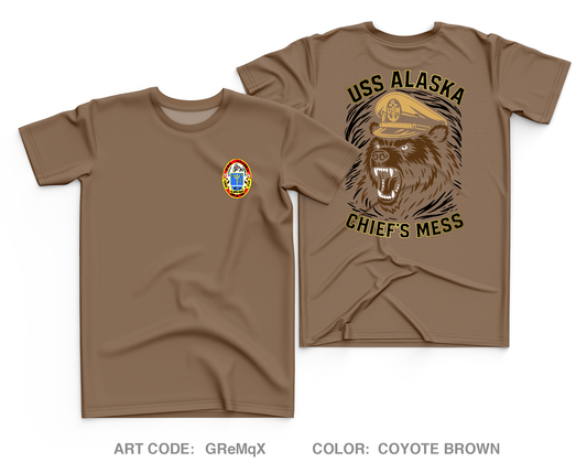 USS Alaska Gold CPOA Core Men's SS Performance Tee - GReMqX