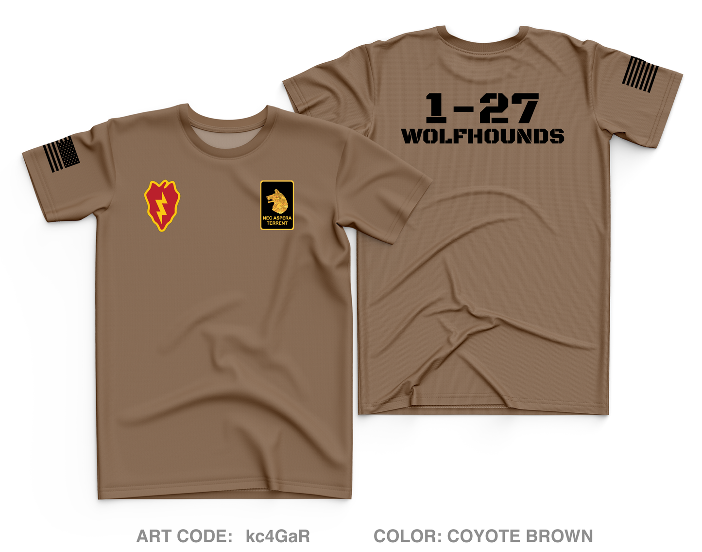 1-27 Wolfhounds Core Men's SS Performance Tee - kc4GaR