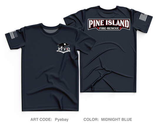 Pine Island Fire Department Core Men's SS Performance Tee - Pyebay