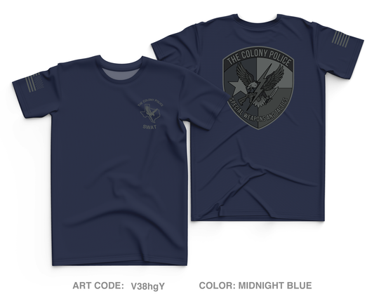 The Colony Police Department SWAT Core Men's SS Performance Tee - V38hgY