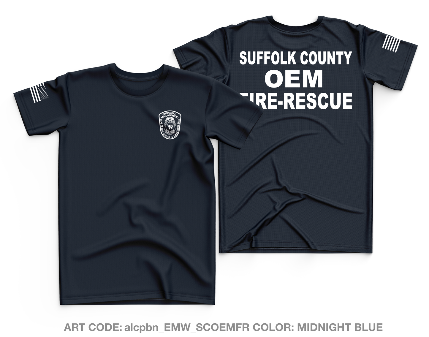 Suffolk County, NY- Department of Fire-Rescue and Emergency Services Core Men's SS Performance Tee - alcpbn_EMW_SCOEMFR