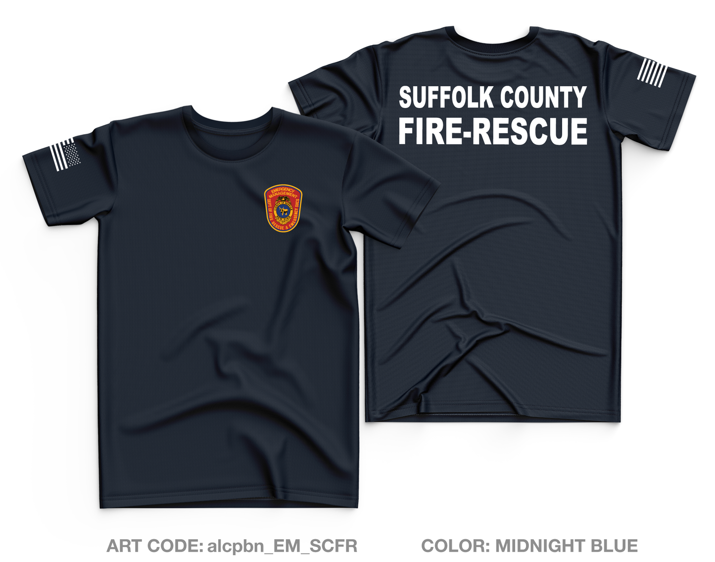 Suffolk County, NY- Department of Fire-Rescue and Emergency Services Core Men's SS Performance Tee - alcpbn_EM_SCFR