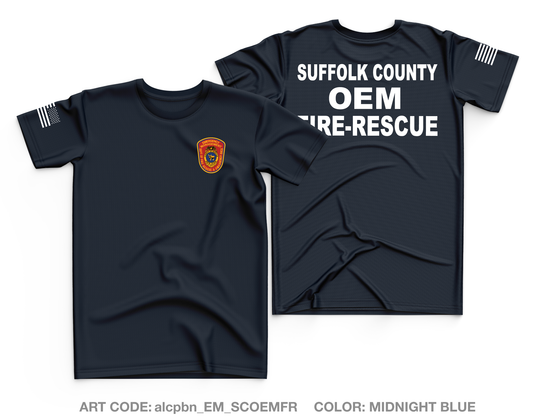 Suffolk County, NY- Department of Fire-Rescue and Emergency Services Core Men's SS Performance Tee - alcpbn_EM_SCOEMFR