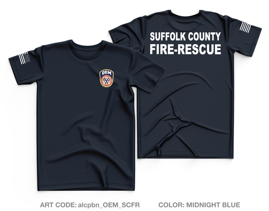 Suffolk County, NY- Department of Fire-Rescue and Emergency Services Core Men's SS Performance Tee - alcpbn_OEM_SCFR