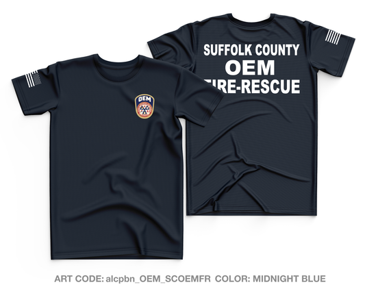 Suffolk County, NY- Department of Fire-Rescue and Emergency Services Core Men's SS Performance Tee - alcpbn_OEM_SCOEMFR