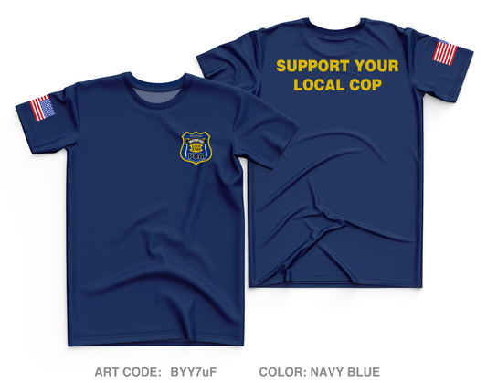 Town of Waterford Police Department Core Men's SS Performance Tee - BYY7uF