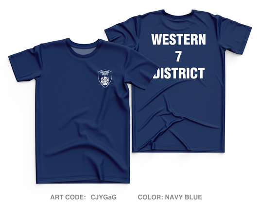 Baltimore Police Western District Core Men's SS Performance Tee - CJYGaG