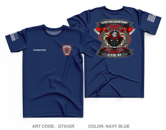 CUSTOM Clyde Fire Department Core Men's SS Performance Tee - GTXrGR