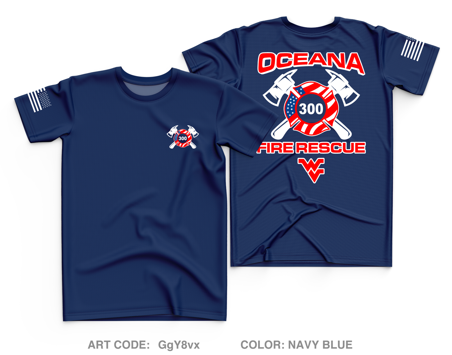 Oceana Fire Rescue Core Men's SS Performance Tee - GgY8vx