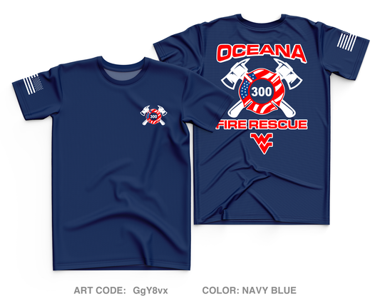 Oceana Fire Rescue Core Men's SS Performance Tee - GgY8vx