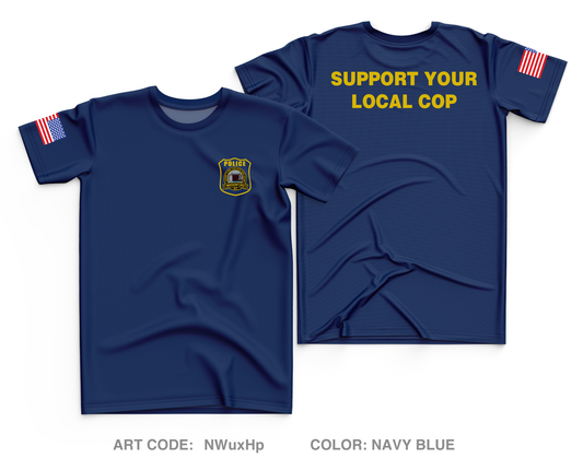 Town of Waterford Police Department Core Men's SS Performance Tee - NWuxHp