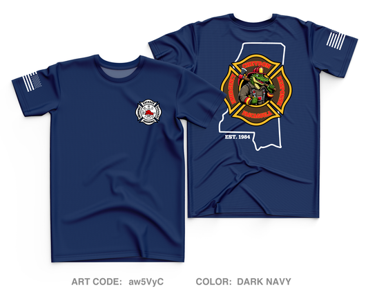 Chevron Pascagoula Fire Department Core Men's SS Performance Tee - aw5VyC