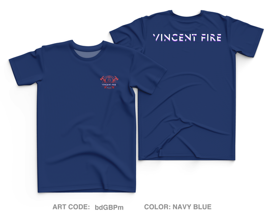 Vincent Fire Department Core Men's SS Performance Tee - bdGBPm