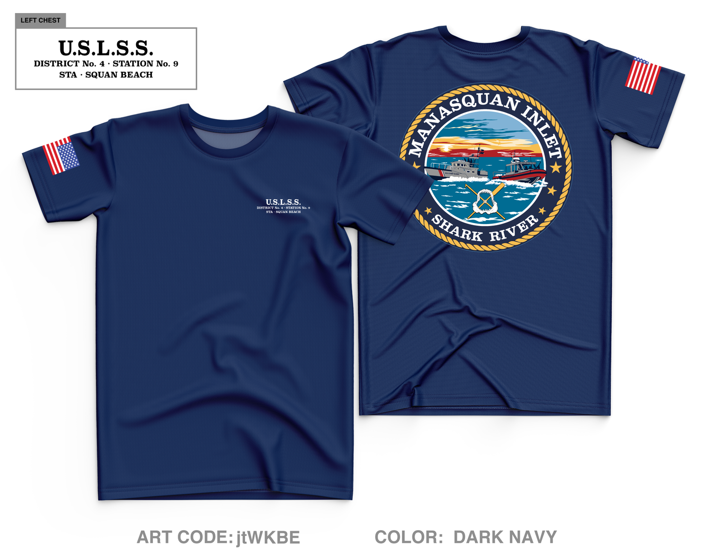 USCG Station Manasquan Inlet, NJ Core Men's SS Performance Tee - jtWKBE