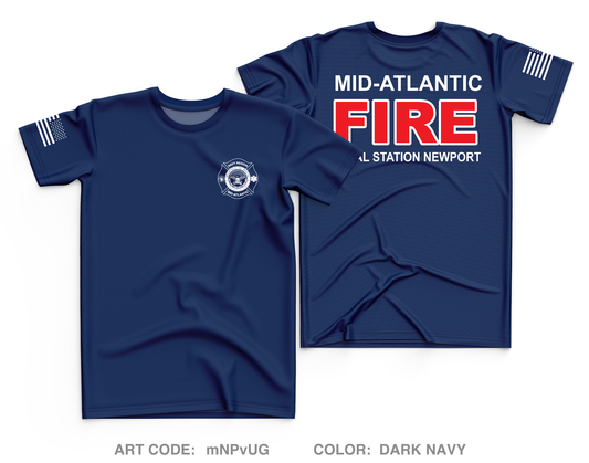 Naval Station Newport Fire and Emergency Core Men's SS Performance Tee - mNPvUG