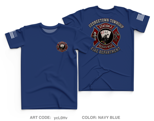 GTFD Station 2 Fundraising Collection Core Men's SS Performance Tee - ycL0Hv