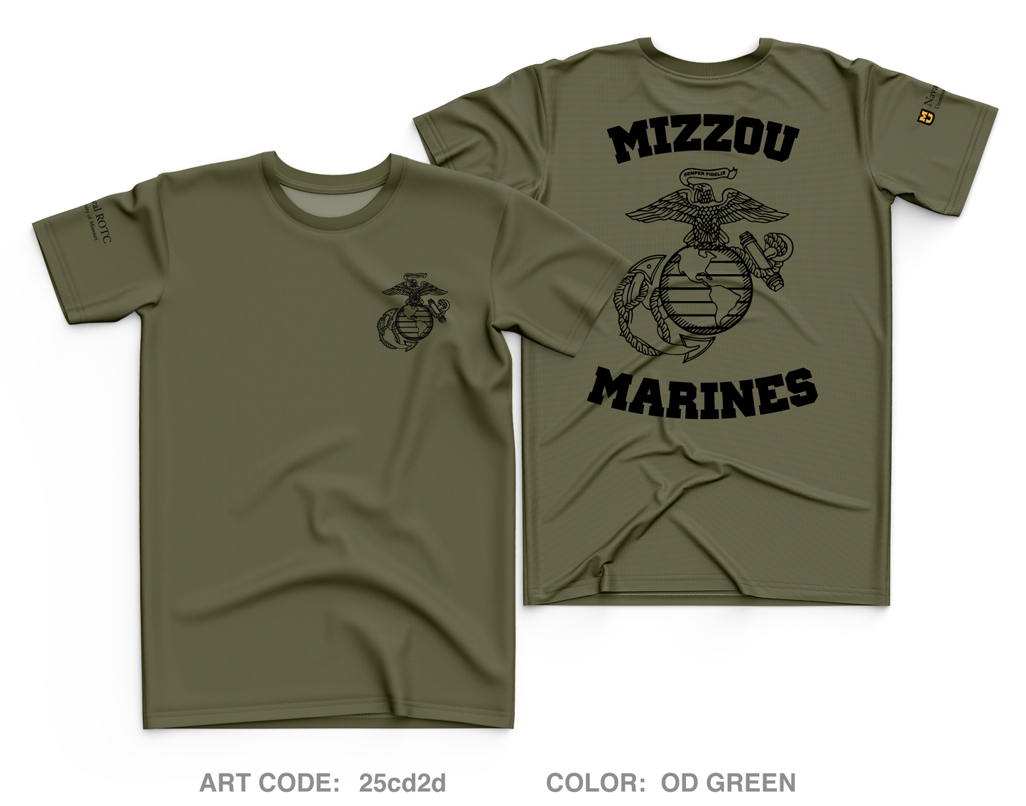 UNIVERISTY OF MISSOURI NAVAL ROTC Store 1 Core Men's SS Performance Tee - 25cd2d