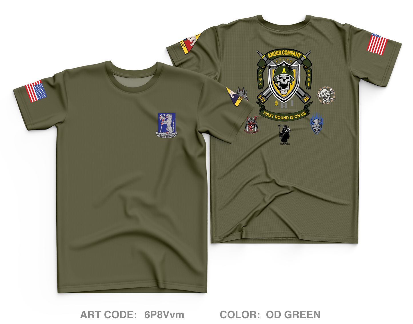 Anger Co, 1-77 AR - Unit Gear Core Men's SS Performance Tee - 6P8Vvm
