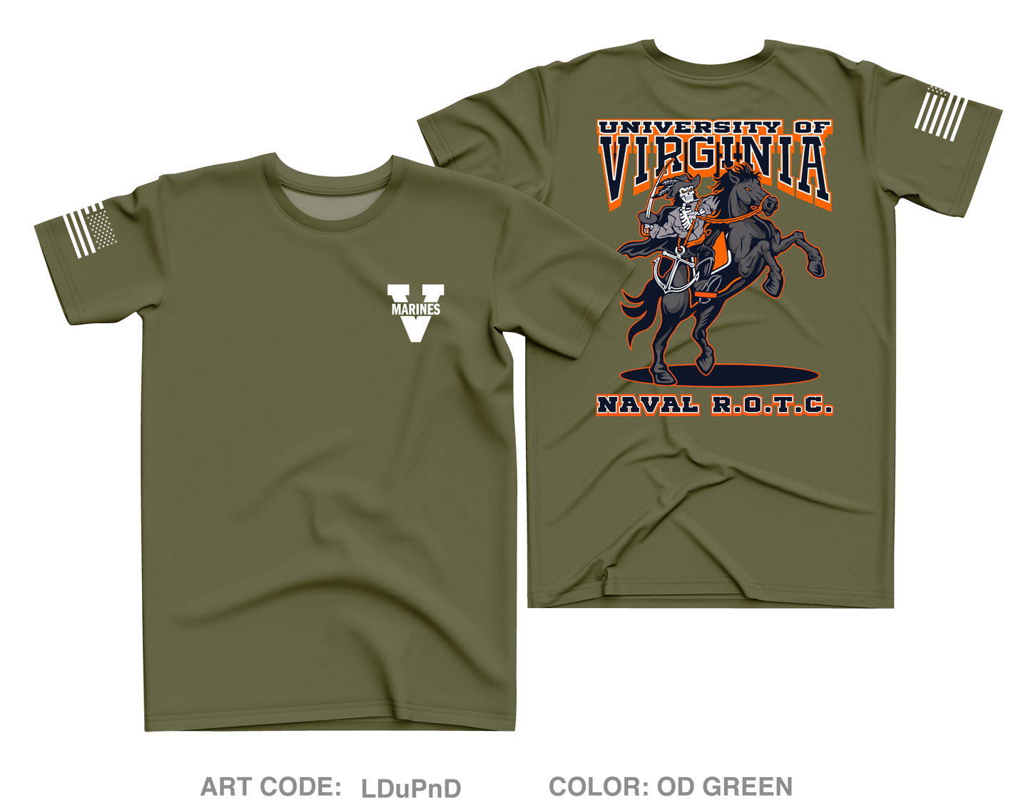 UVA NROTC Core Men's SS Performance Tee - LDuPnD