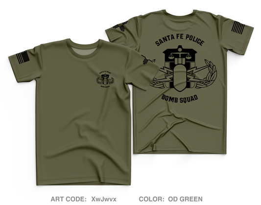 Santa Fe Police Department Core Men's SS Performance Tee - XwJwvx
