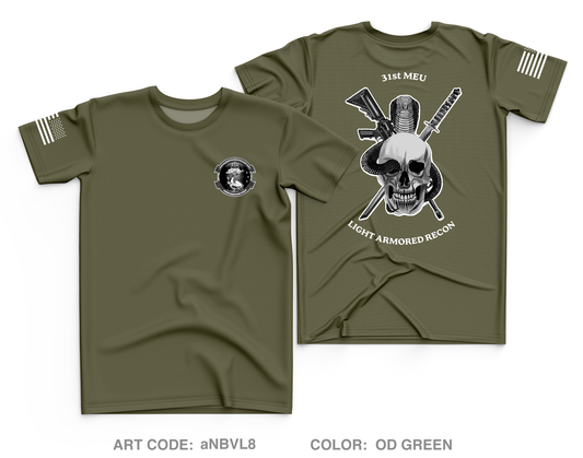 1st Platoon C Company 4th LAR Core Men's SS Performance Tee - aNBVL8