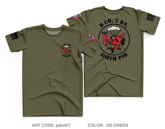 B Co, 2 BN, 508th PIR, 4BCT Core Men's SS Performance Tee - je8mET