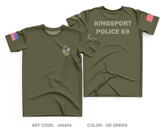 Kingsport Police Department Core Men's SS Performance Tee - xHtAFe