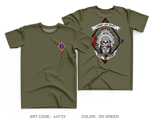 A Co, 1BN,5th marines Core Men's SS Performance Tee - zJY7jY