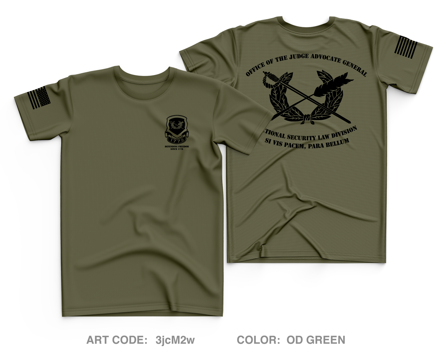 OTJAG NSLD (Office of the Judge Advocate General - National Security Law Division) Core Men's SS Performance Tee - 3JCM2W