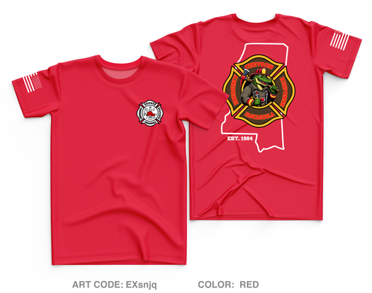 Chevron Pascagoula Fire Department Core Men's SS Performance Tee - EXsnjq