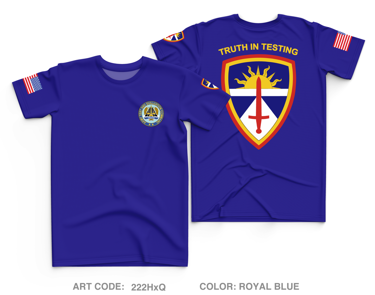 Army Test and Evaluation Command Core Men's SS Performance Tee - 222HxQ