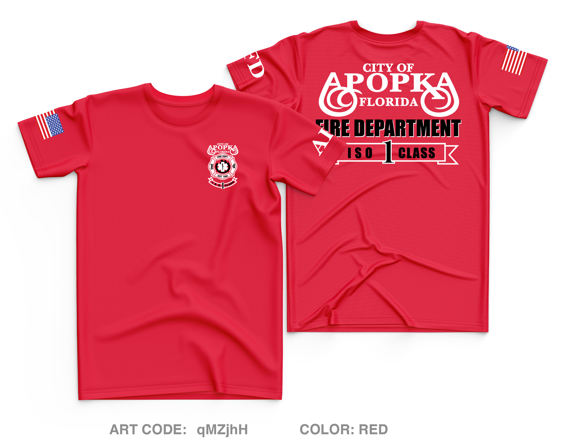 Apopka Fire Department Core Men s SS Performance Tee qMZjhH