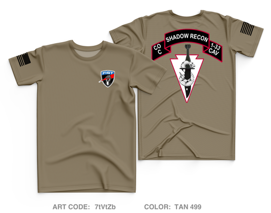 C Troop, 133 Cav, 3 BCT, 101st ABN DIV Core Men's SS Performance Tee - 7tVtZb