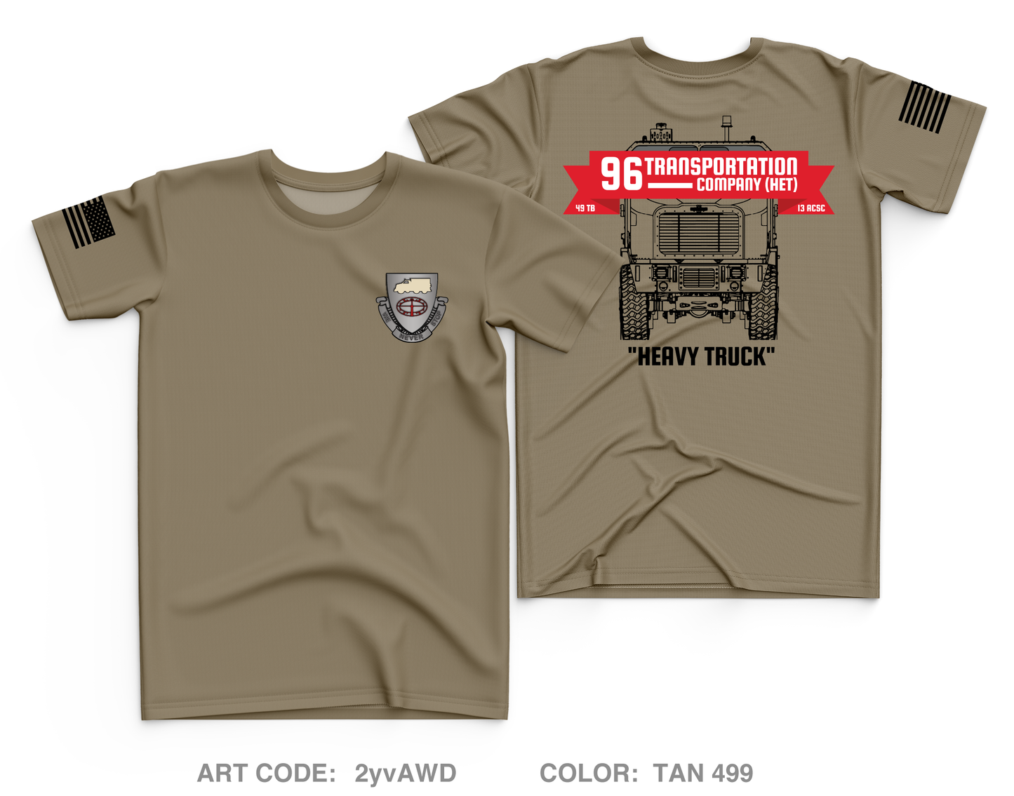 96th transportation company (HET) Core Men's SS Performance Tee - 2yvAWD