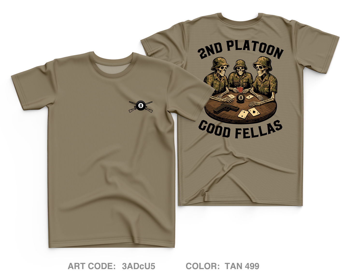 2nd platoon Blackout Core Men's SS Performance Tee - 3ADcU5