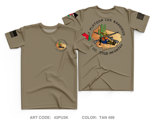 1st Platoon, C Co, 1-158IN Core Men's SS Performance Tee - 42PU3K