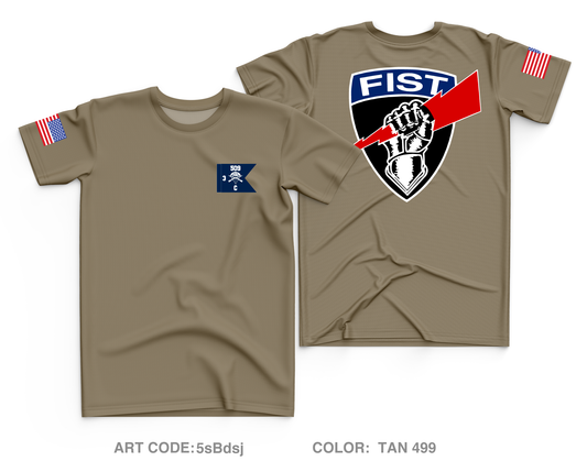 Charlie Company 3-509TH PIR Core Men's SS Performance Tee - 5sBdsj