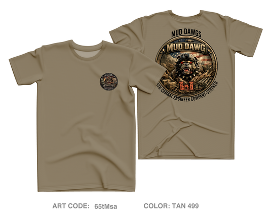 3rd Platoon MUD DAWGS Core Men's SS Performance Tee - 65tMsa