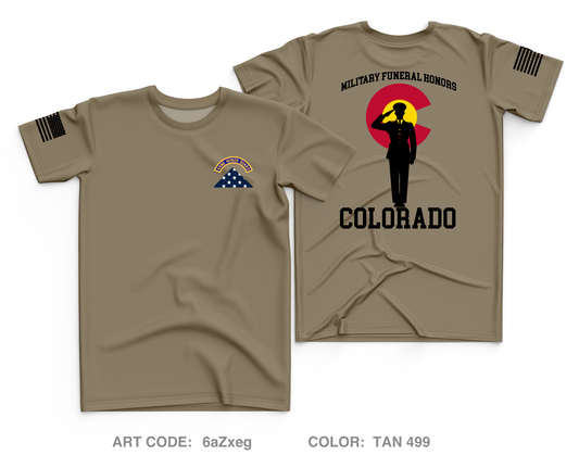 Colorado ARNG Military Funeral Honors Core Men's SS Performance Tee - 6aZxeg