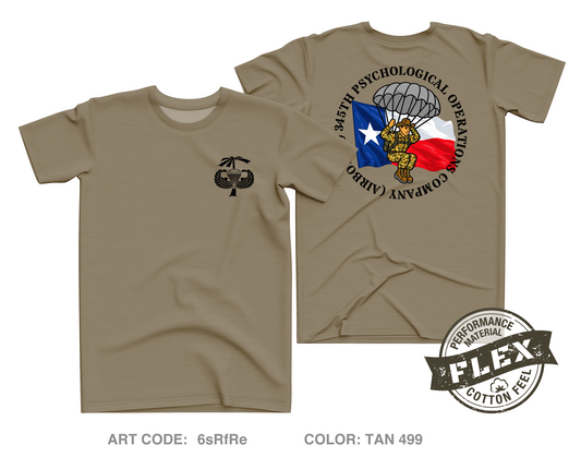 345th Psychological Operations Company (Airborne) Core Men's SS Flex Performance Tee - 6sRfRe