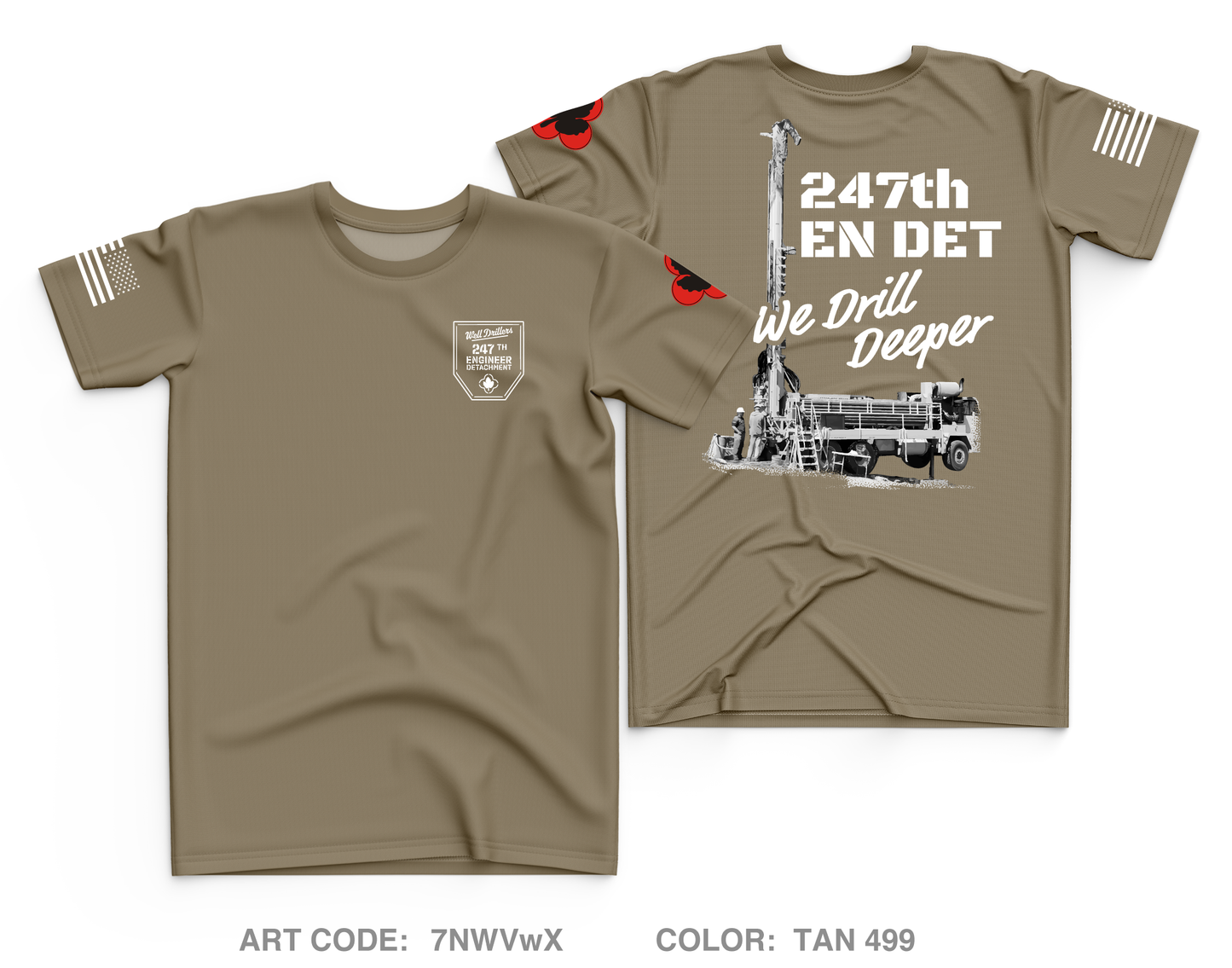 247th EN DET WD Fundraising Collection Core Men's SS Performance Tee - 7NWVwX
